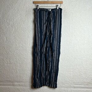 NWOT O'Neill Womens Blue Hanalei Striped Smocked Maxi Skirt Swim Cover Up MEDIUM